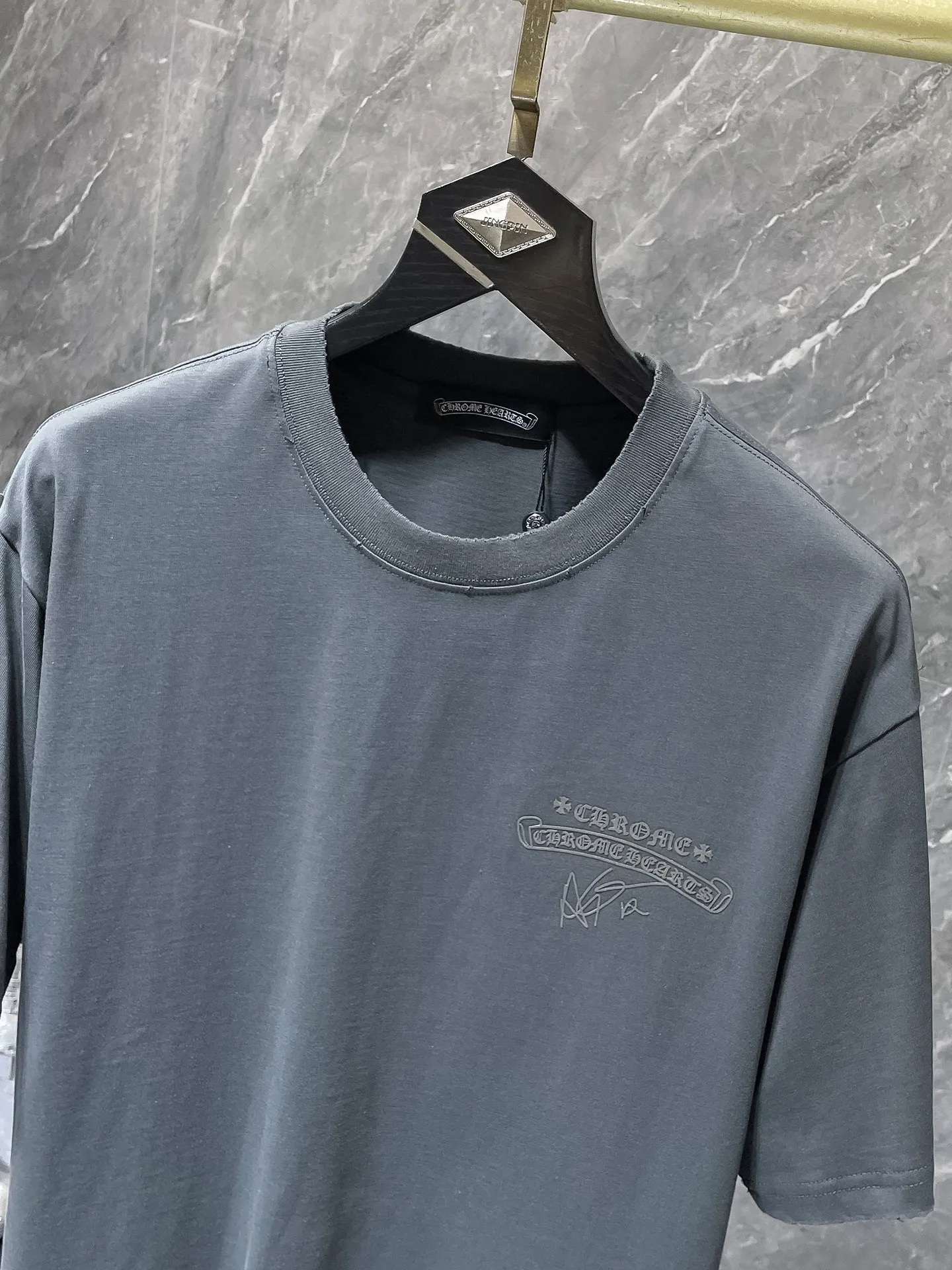 P160 New in summer Chrome Hearts 25ss silicone lettering film version High gram weight environmentally friendly high-quality top-grade fabric 280g heavy-duty horseshoe Sanskrit hand-worn short sleeves counter synchronization 1:1 replica version Recommended colors: black white gray code size: S, M, L, XL